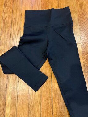 Athleta Black Ribbed Leggings High Rise Athletic Yoga Pants - Size XS